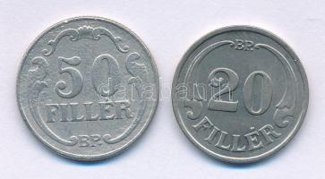 1926. 50f Cu-Ni + 1938. 20f Cu-Ni T:F,XF
Adamo P5, P4