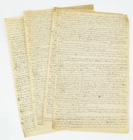 cca 1890-1920? Marczali Henrik (1856-1940) történész tanulmányának, kéziratának részlete, aláírás nélkül, 4 beírt oldal, 4 sztl. lev.