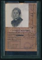 cca 1930 Richter gyógyszergyár, fényképes belépő