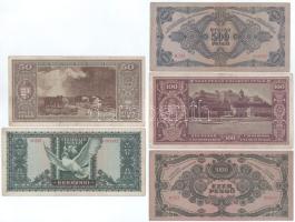 1945-1946. 50P - 100.000.000P (9xklf) T:F, közte szép papír