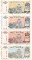Horvátország / Krajnai Szerb Köztársaság 1993. 5.000.000D + 100.000.000D + 50.000.000.000D + 1994. 1000D T:UNC,AU Croatia / Republic of Serbian Krajina 1993. 5.000.000 Dinara + 100.000.000 Dinara + 50.000.000.000 Dinara + 1994. 1000 Dinara C:UNC,AU