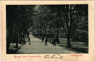 1901 Chernivtsi, Czernowitz, Cernauti, Csernyivci (Bukovina, Bucovina, Bukowina); Volksgarten / park. Verlag v. Leon König (EK)