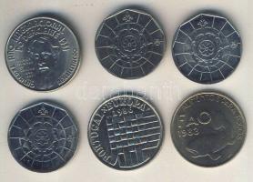 Portugália 1981-1999. 20Esc (3x) + 25Esc (3x) közte "FAO" T:1-,2+,2