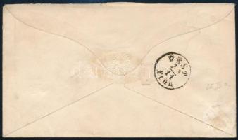 ~1863 15kr díjjegyes boríték "DEBRECZIN" - "PEST"