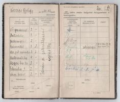 1941-46 József Nádor Műszaki és Gazdaságtudományi Egyetem közgazdász leckekönyve aláírásokkal