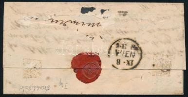 1858 10kr I. levélen / on cover "ÉRSEKÚJVÁR" - Wien