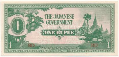 Mianmar / Japán megszállás DN (1942) 1R T:AU Myanmar / Japanese Occupation ND (1942) 1 Rupee C:AU Krause P#14