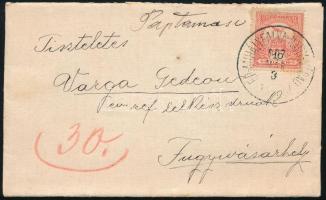 1907 Levél "ÉR-MIHÁLYFALVA-NAGY-VÁRAD"