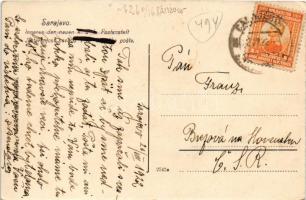 1922 Sarajevo, Inneres der neuen k.u.k. Postanstalt / interior of the new post office, K.u.K. soldie...