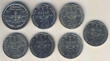 Portugália 1985-99. 20Esc (6x) + 25Esc T:1,1-,2