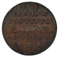 Olasz államok / Pápai Állam 1816B 1B Cu "VII. Piusz" "ANNO XVII" (11,76g) T:VF /...