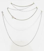 2 darab ezüst (Ag) nyaklánc, jelzett, 10,2g