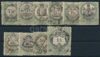 1868 Határőrvidék 10 db illetékbélyeg