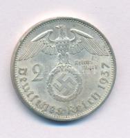 Német Harmadik Birodalom 1937A 2M Ag "Hindenburg" T:AU German Third Reich 1937A 2 Mark Ag "Hindenburg" C:AU Krause KM#93