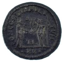 Római Birodalom 293. Maximianus / Antiochia Antoninianus bronz (4,02g) T:XF,VF / Roman Empire 293. Maximianus / Antioch Antoninianus bronze "IMP C MA MAXIMIANVS PF AVG / CONCORDIA MILI-TVM - H - dot XXI" Jupiter presents Victory on a globe to Maximianus (4,02g) C:XF,VF RIC V 621