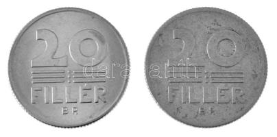 1971. 20f Al "akasztófás" + 1971. 20f Al T:AU,XF / Hungary 1971. 20 Fillér Al "7971" strike error + 1971. 20 Fillér Al C:AU,XF Adamo F4.2, Krause KM#573