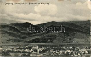 Campulung Moldovenesc, Moldvahosszúmező, Kimpolung (Bukovina, Bucovina, Bukowina); Privire generala / Panorama / general view (creased edge)