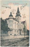 Suceava, Suczawa, Szucsáva, Szőcsvásár (Bukovina, Bucovina, Bukowina); Rathaus mit Sparcasse / Magistratul si cassa parsimoniala / town hall with savings bank. Verlag Leib Kern (Rb)