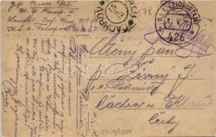 1918 Braila, Monitor am Kai Braila / WWI K.u.K. Kriegsmarine river guard ship in the docks. photo (t...