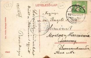 1913 Lippa, Lipova; Úri utca, Wingeron M. üzlete. Özv. Krivány Györgyné kiadása / street view, shops...