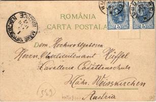 1897 (Vorläufer!) Constanta, Piata Ovidiu, Podul regele Carol I pe Dunare, Portul Constanta / square...