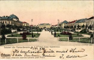 1906 Turnu Severin, Szörényvár; Piata Tudor Vladimirescu / square. Josef Frisch (fl)