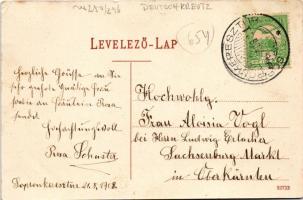 1908 Sopronkeresztúr, Németkeresztúr, Deutschkreutz bei Oedenburg; Esterházy kastély, templom / cast...