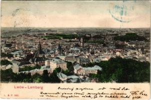 1904 Lviv, Lwów, Lemberg; general view. L&amp;P. 592. (small tear)