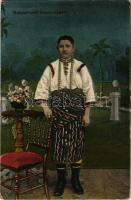 1917 Bukowinaer Bauerntypen / Bukovinai folklór / folklore from Bucovina. Verlag Moritz Gottlieb (Czernowitz) + "M. kir. I/5. népfelkelő gyalogzászlóalj gazdasági hivatala" "K.U.K. FELDPOSTAMT 435" (EK)