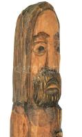 Szent Péter. Faragott fa szobor, m: 32 cm
