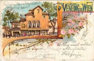 1900 Wien, Vienna, Bécs; Venedig in Wien. Kosmos Budapest / Venice in Vienna. Art Nouveau, floral, litho s: N. Girotto (EM)
