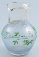 Emlékkancsó. Parád, cca 1900, kopással, m: 12,5 cm