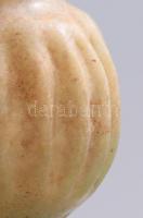 Üvegedény. Bizánc, cca Kr. u. 6-8. sz., zöldes bordázott hutaüveg, m: 6,5 cm /// Glass vessel. Byzan...