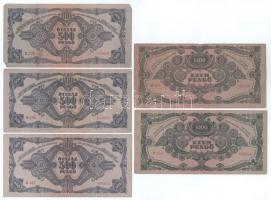 1945. 500P (3xklf színváltozat) + 1000P (2xklf, halovány + sima) + 100.000P (3xklf színváltozat) + 1...