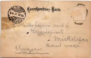 1898 (Vorläufer) Frohnleiten, Ruine Pfannberg, Schloss Weiher. Lith. Anst. A. Pappermann (Graz) / ca...