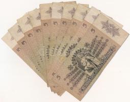 1939. 5P (10x) mind különféle sorozatszámmal "A 003" - "A 087" között T:F, szaka...