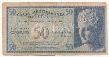 Görögország 1941 Olasz megszállás 50Dr T:VG kis szakadások Greece 1941 Italian Occupation 50 Dracme C:VG small tears Krause P#M3