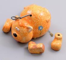 Mozgó lábú macska asztaldísz, h: 10 cm