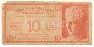 Görögország / Olasz megszállás DN (1941) 10Dr T:VG kis szakadások Greece / Italian Occupation ND (1941) 10 Drachme C:VG small tears Krause P#M32