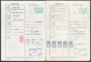 cca 1950 9 db Marhalevél illetékbélyegekkel