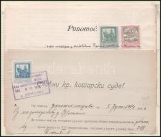 cca 1914-1920 illetékbélyeg gyűjtemény 3 berakólapon