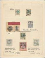 cca 1895-1903 illetékbélyeg gyűjtemény 3 berakólapon