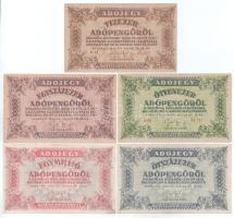 1946. 10.000AP - 1.000.000AP (5xklf) T:XF-F, mind szép papír
