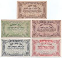 1946. 10.000AP - 1.000.000AP (5xklf) T:F, mind szép papír, közte eltolódott hátlap