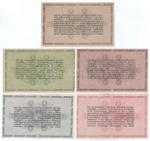 1946. 10.000AP - 1.000.000AP (5xklf) T:F, mind szép papír, közte eltolódott hátlap