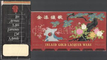 Kínai lakk tárgyakat, bútorokat bemutató képes prospektus + Fegyvereket bemutató képes prospektus, kissé sérült