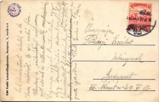1920 Budapest XII. Svábhegy, Fogaskerekű vasút, gőzmozdony, vonat. Vasúti levelezőlapárus 3104. (EK)