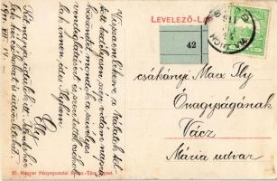 1911 Szob, vasútállomás, Bartha Pál-féle vendéglő, étterem (ázott sarkak / wet corners)