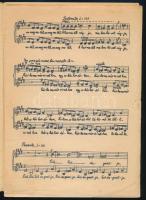 1937 Bartók Béla Kórusművei III. füzet 4. sz: Cipósütés. Bp., 1937, Magyar Kórus Művek, sérült, 3 sz...