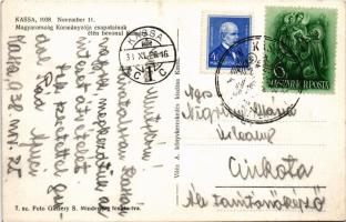 1938 Kassa, Kosice; bevonulás, Horthy Miklós, Magyarország Kormányzója csapatainak élén bevonul Kass...